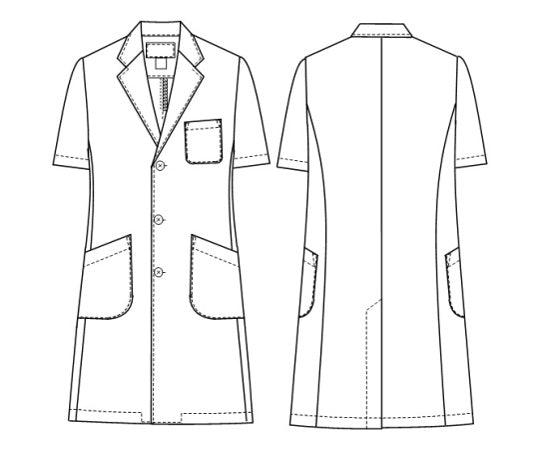 Men's single short sleeve examination gown, white, L, KEX5112, 1 piece