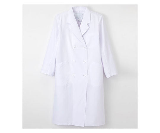 Women's double-breasted examination gown, white, M, KEX5120, 1 piece