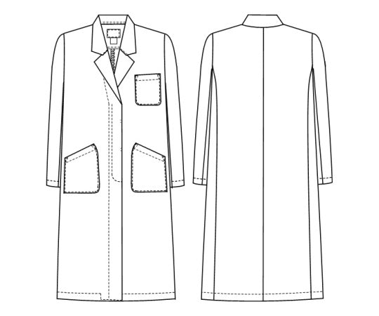 女子シングル診察衣 ホワイト M　KEX5130 1枚