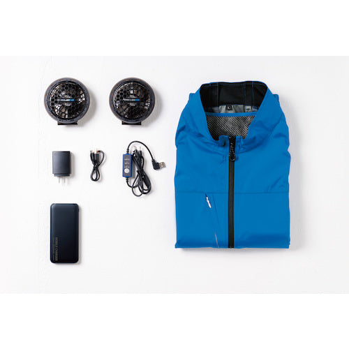 桑和　ファン付きベスト　１９３０９　ＥＦコンプリートセット　ブルー　Ｍ　19309-8-M　1 Ｓ