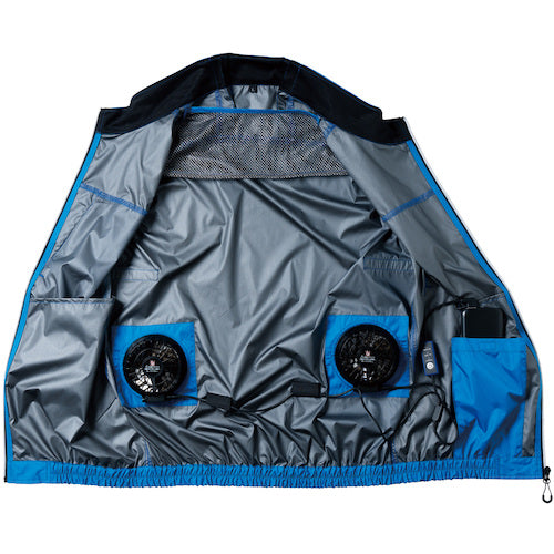 桑和　ファン付きベスト　１９３０９　ＥＦコンプリートセット　ブルー　Ｍ　19309-8-M　1 Ｓ