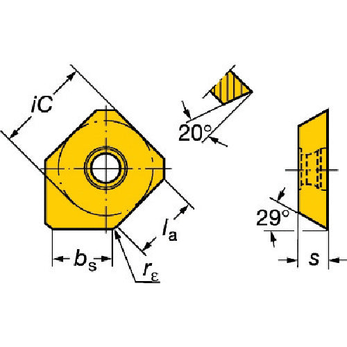 Sandvik CoroMill 245 milling insert (620) CB50 R245-12 T3 EW 5 pieces