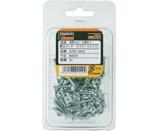 皿頭小ねじ 三価白 全ネジ M3×10 214本入　B702-0310 1パック(214本入)