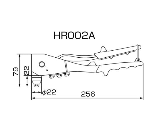 ハンドリベッター（横型）　HR002A 1丁/台