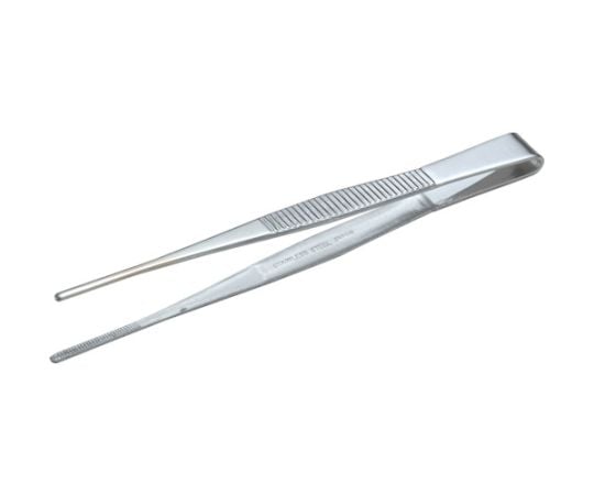 ステンレス製ピンセット　125mm　直ギザ付　TSP-21 1本
