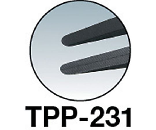 プラスチック製ピンセット　120mm　先丸型　TPP-231 1本