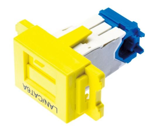 Category 6A JIS Plate Jack Kit Yellow JAOSSP6ATGYL 1pc