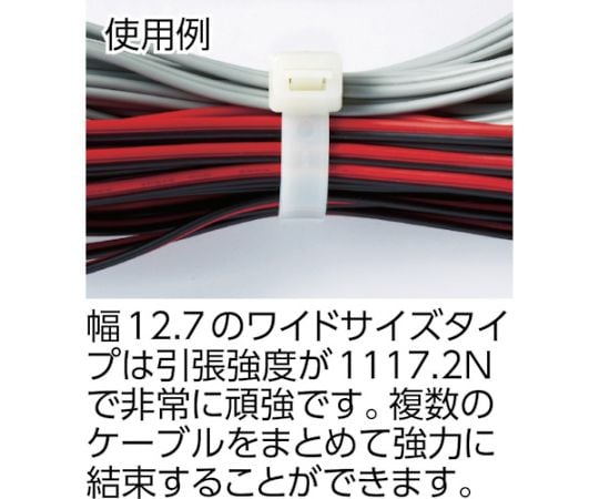 ケーブルタイ 幅2.5mmX100mm 最大結束Φ22 標準型 1袋（100本入）　TRCV-100 1袋(100本入)