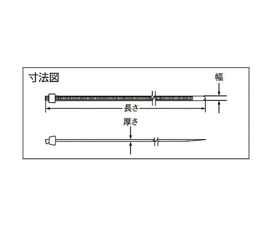 スタストラップ ナイロン結束バンド ナチュラル （100本入）　SST2S-C 1袋(100本入)