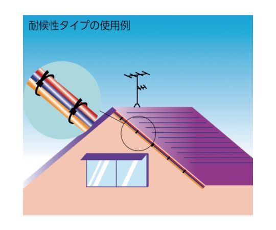 ケーブルタイ 幅3.6mmX150mm 最大結束Φ36 耐候性 1袋（100本入）　TRCV-150W 1袋(100本入)