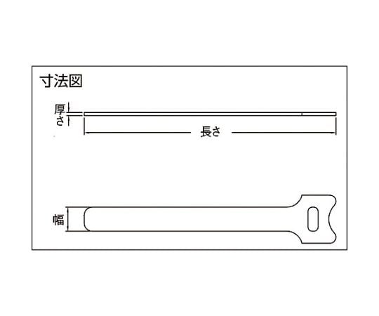 マジックケーブルタイ　幅16mmX長さ310mm黒　（20本入）　TRMGT-310BK 1袋(20本入)