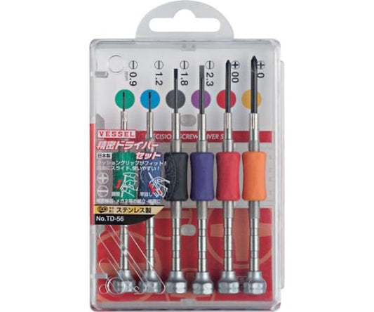精密ドライバーセット TD‐56 6サイズ入り　TD-56 1セット(6本入)