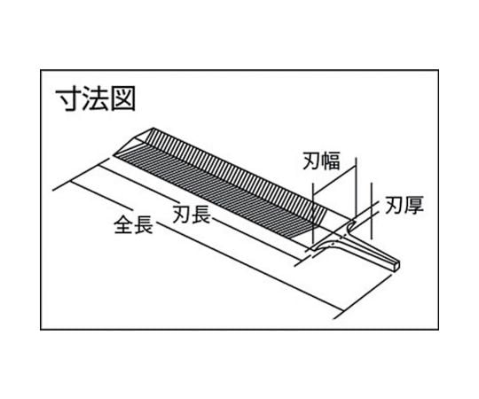 両刃ヤスリ　75mm　中目　TRH075-22 1本
