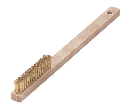Wooden Handle Brass Brush 3 Rows Brass TB-5007-10 1 Piece