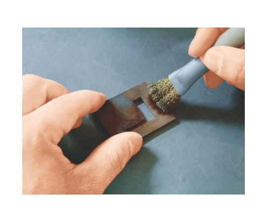 Brush-shaped brush with wooden handle, brass, wire diameter 0.14mm, FB-M, 1 piece