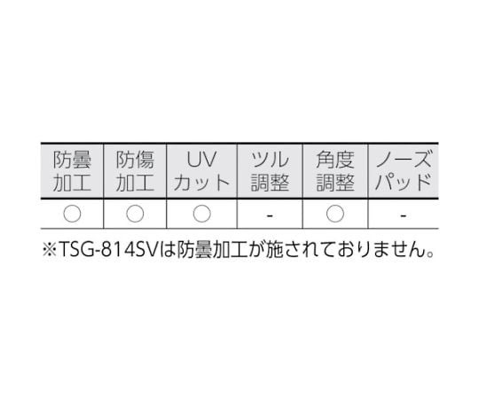 二眼型セーフティグラス　ゴーグルタイプ　レンズクリア　TSG-814TM 1個