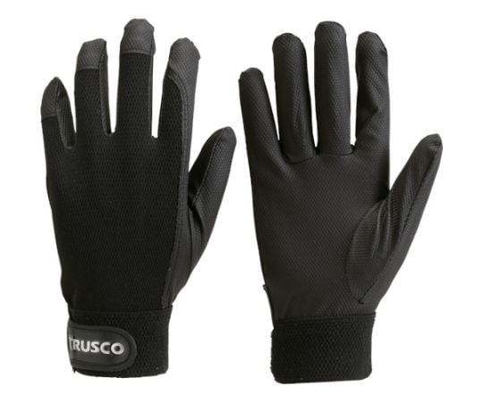 Embossed PU Thin Gloves Black M TPUM-BM 1 pair