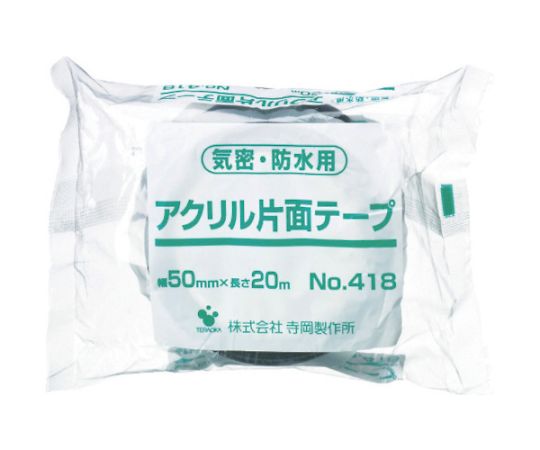 気密防水用粘着テープ　NO.418　透明　50mmX20M　418 TM-50X20 1巻