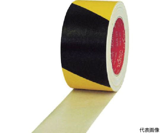 危険表示用布粘着テープ60mm×25m イエロー/ブラック　336200-SS-00-60X25 1巻