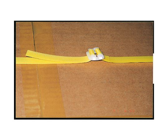 手締用PPバンド　ストッパー付　幅15.5mmX長さ100m巻　黄　PP-100S 1巻