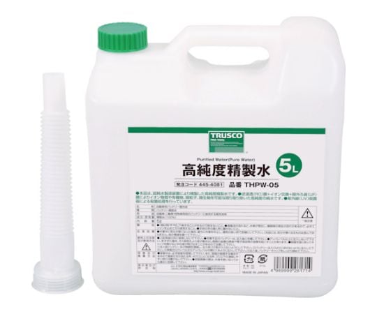 高純度精製水　5L　THPW-05 1個