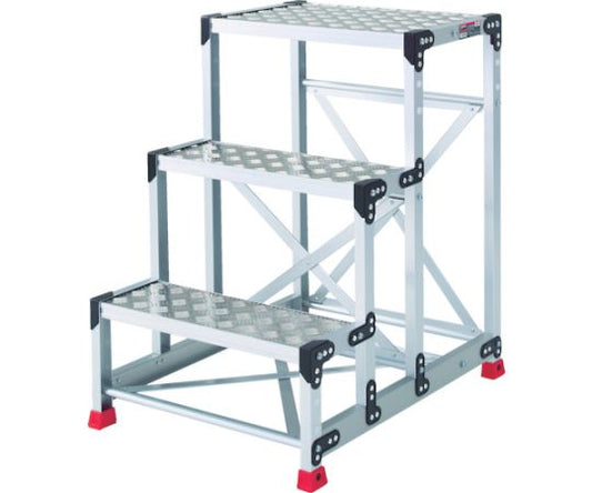 Work platform, aluminum, checkered plate type, tabletop dimensions 600X400XH900 TSFC-369 1 unit