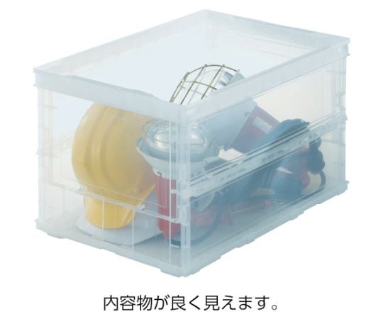 Alpha Folding Container Oricon Skelcon 20L Transparent Blue TR-S20B B 1pc