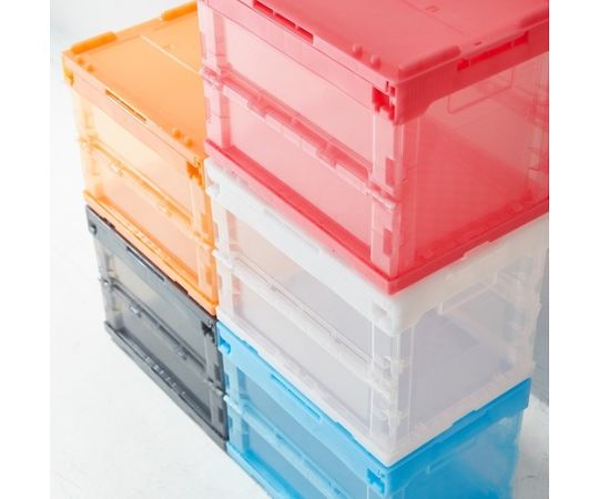 Oricon Alpha Folding Container Skelcon 20L (with lid) Transparent Blue TR-SC20 B 1 piece