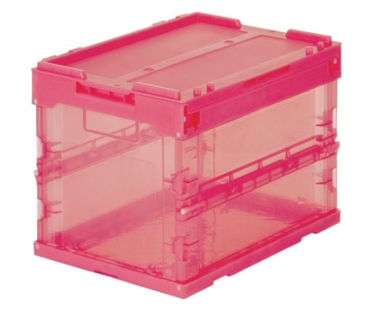 Oricon Alpha Folding Container Skelcon 20L (with lid) Transparent Red TR-SC20 R 1 piece