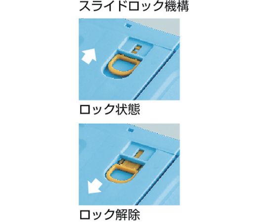 オリコン 薄型折りたたみコンテナスケルコン 40Lロックフタ付 透明　TSK-C40B TM 1個