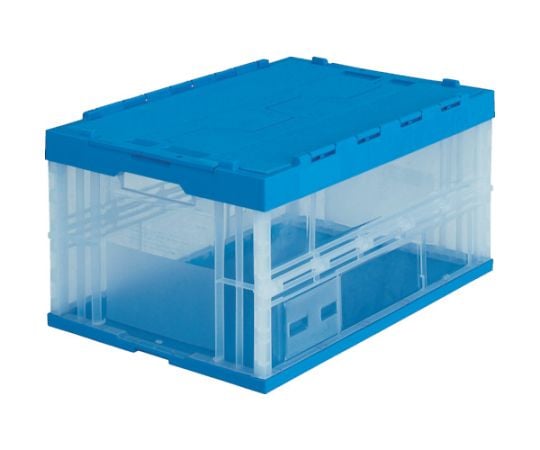 折りたたみコンテナフタ付　75L　透明　TR-F75B TM 1個