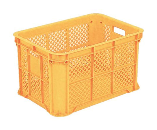 スタッキングコンテナー 104802 サンテナーB#50（ミミナシ、2持手、2印刷面）オレンジ　SK-B50-OR 1個