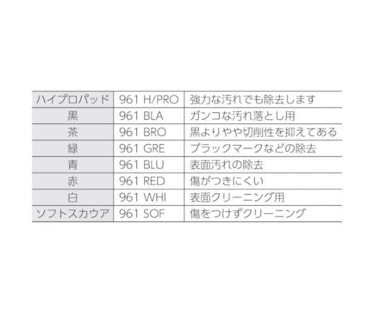 取り換え用ハンドパッド（ホルダー961用）　白　88X127mm　961 WHI 1枚