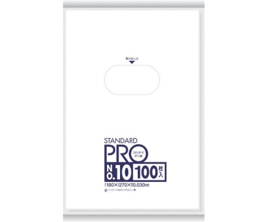 Standard Poly Bag No. 10 (0.03mm) 1 bag (100 pieces) L-10 1 bag (100 pieces)