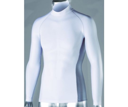 Cooling, deodorizing power stretch long sleeve high neck shirt, white, M, JW-625-WH-M, 1 piece