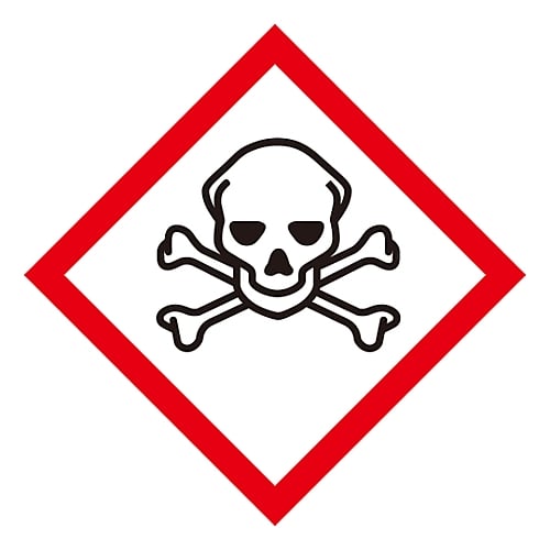 GHS sticker sign Skull and crossbones GHS-6 (small) 1 set (5 sheets) 037306 1 set (5 sheets)