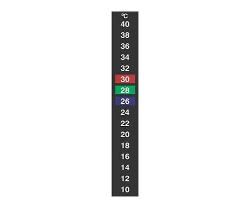 室内液晶温度シール（可逆性） 10～40℃ 1ケース（10枚入）　16LR 1ケース(10枚入)