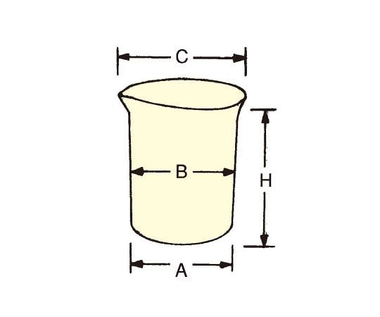 PTFE beaker 100mL F-1073-007 1pc
