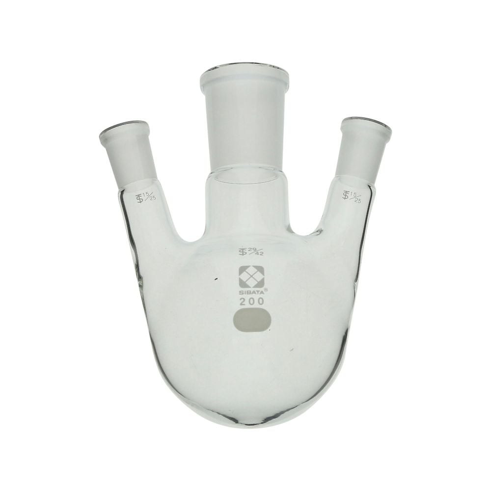 共通摺合三口丸底フラスコ　200mL　005360-15200 1個