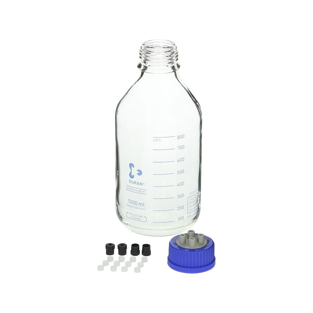 HPLC screw cap bottle with 4 port cap 1L 1 box (2 pieces) 017270-1000A 1 box (2 pieces)