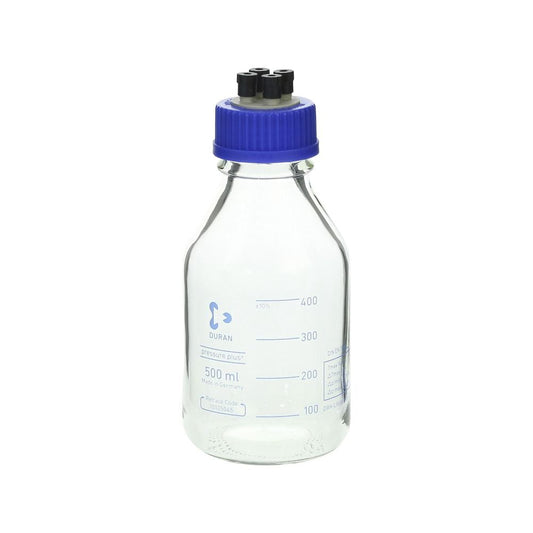 HPLCねじ口びん 4ポートキャップ付 500mL 1箱（2個入）　017270-500A 1箱(2個入)