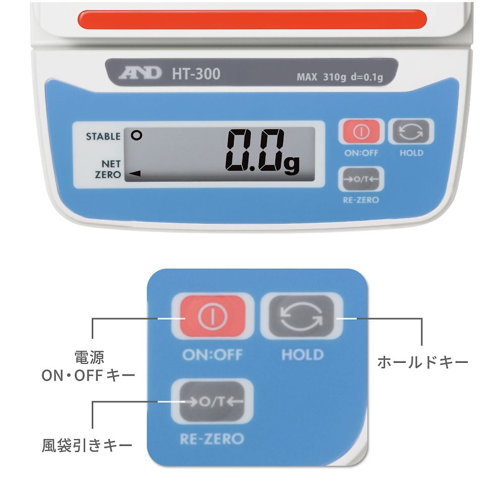 High-precision scale/compact scale HT Value Pack Series Capacity: 310g Minimum display: 0.1g HT-300-JAC 1 piece