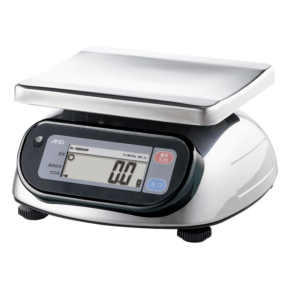 防塵・防水デジタルはかり SL-WPシリーズ  ひょう量:1000g 最小表示:0.5g  　SL1000WP-JA 1個