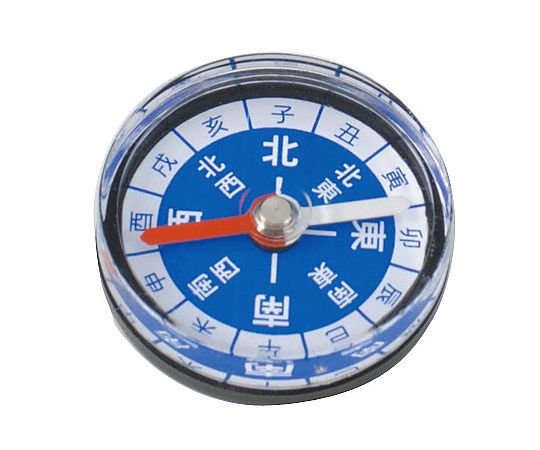カラフル方位磁石 30φ黒　70240 1パック