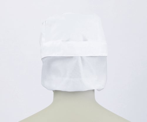 Top mesh octagonal hat with flap, white 9-1061, free size, 1 piece