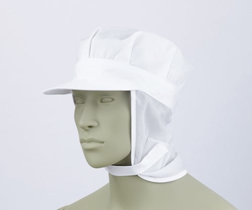 八角帽子たれ付 白　9-808 フリー 1枚