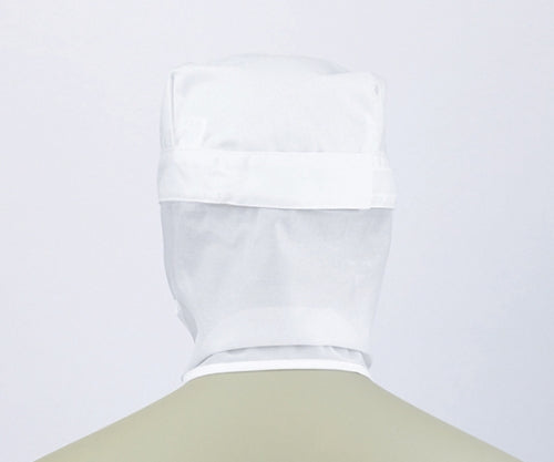八角帽子たれ付 白　9-808 フリー 1枚