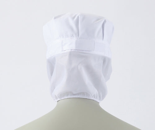 八角帽子たれ付き 白 ツバ小　9-810 フリー 1枚