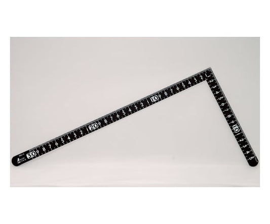 Sunday Carpenter Small Carpenter Ruler, Black, 30 x 15 cm, Square Markings on Back, White Markings, 12416, 1 Piece