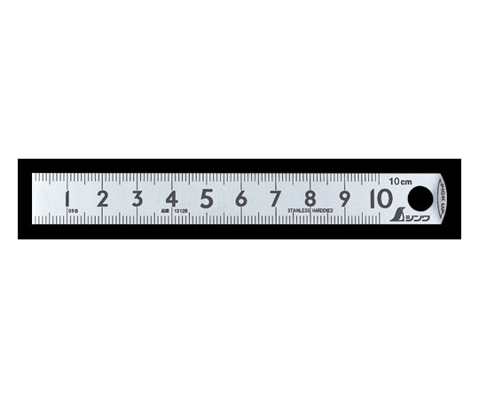 ピックアップスケール　シルバー　10cm　cm表示　上下段1mmピッチ　13128 1本